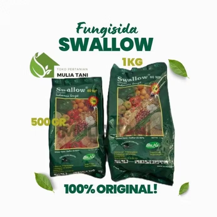 Fungisida Swallow 1 Kg Gram Belerang Sulfur / Swallow Fungisida