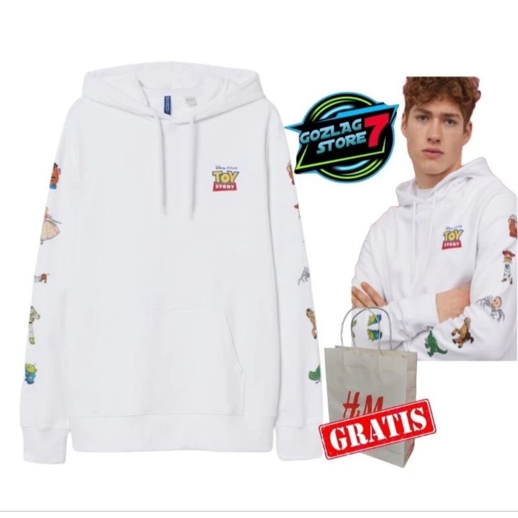 Hoodie HM toy story Hoodie Pria putih