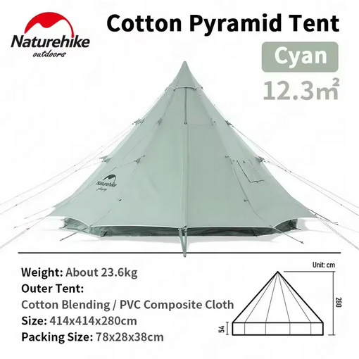 TENDA GLAMPING BRIGHTEN 12.3 COTTON TENT NATUREHIKE NH20ZP005