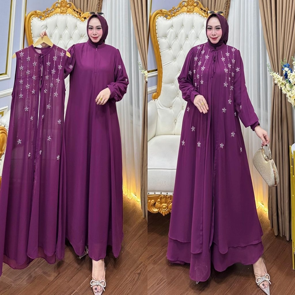 GAMIS ROMPI KAILA BUNGA PAYET TABUR LD 110-120 PB 140