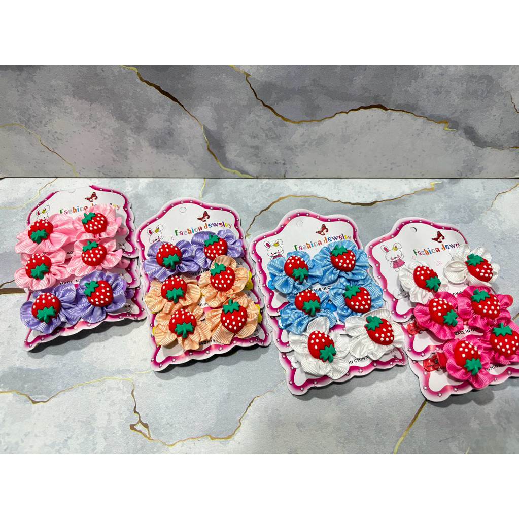 Isi 24pcs Jepit Anak Pasangan Jepit Anak Cherry Jepit Anak Lucu Jepit AW