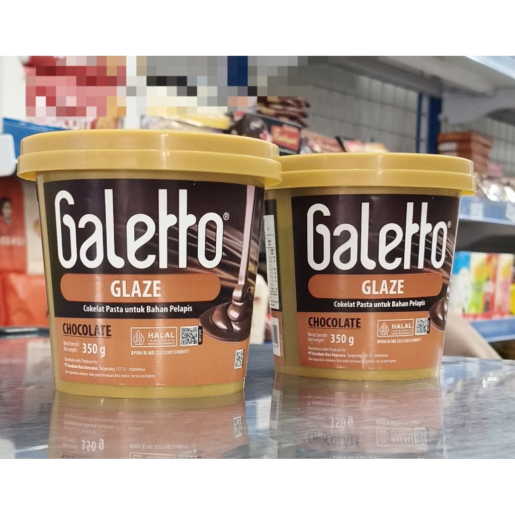 Galetto Glaze Coklat 350gr/Glaze Coklat Galetto/Coklat Lumer/Coklat Meleleh/Toping Donat