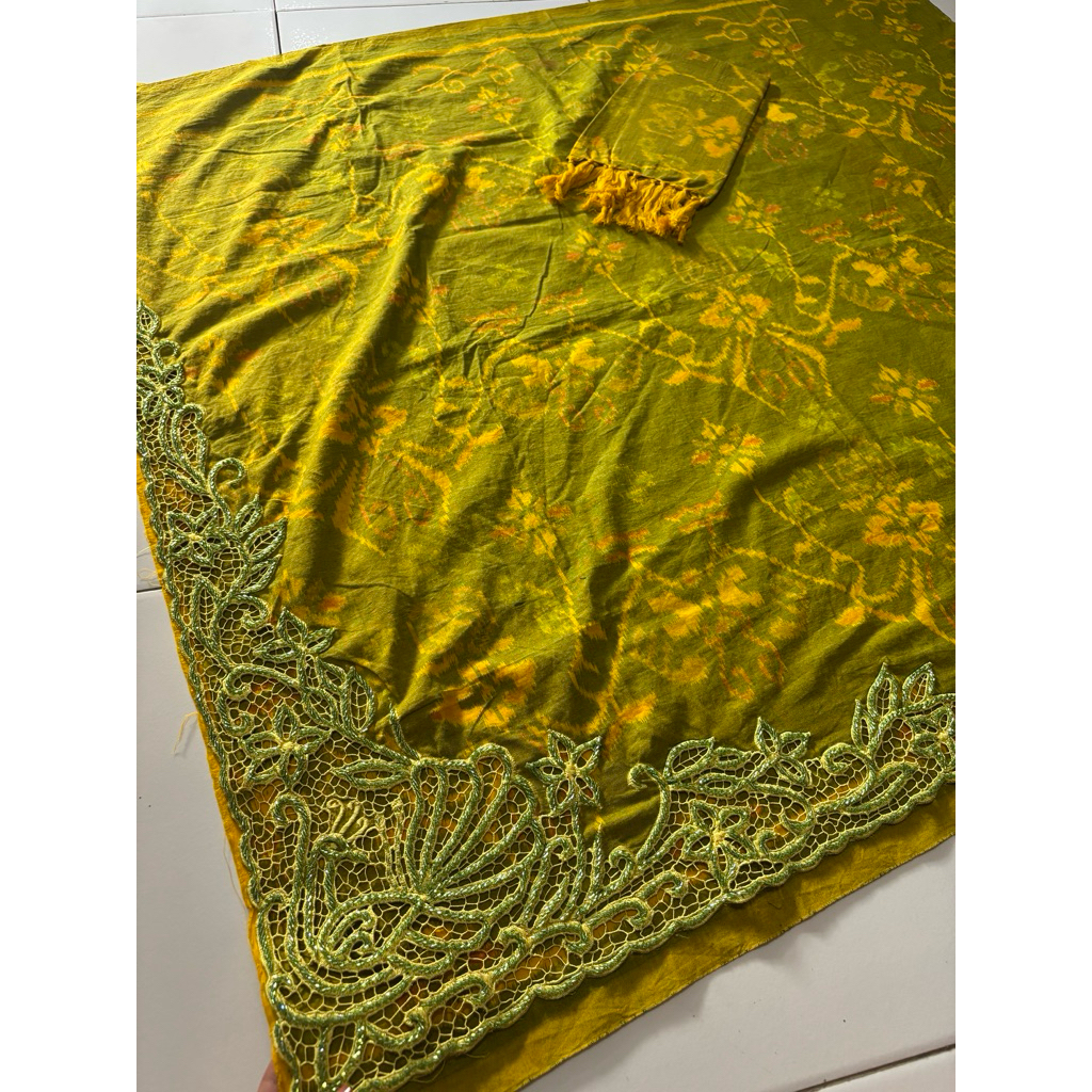 kamen endek semi mastuli full kerawang payet set selendang