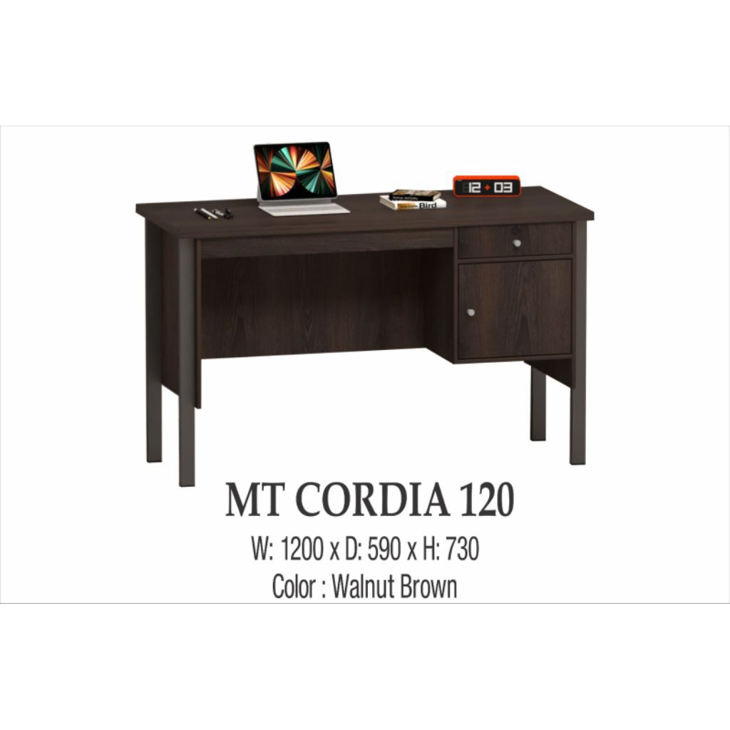 Meja kantor Meja Tulis Meja Kerja Meja Kaki Besi 1/2 Biro