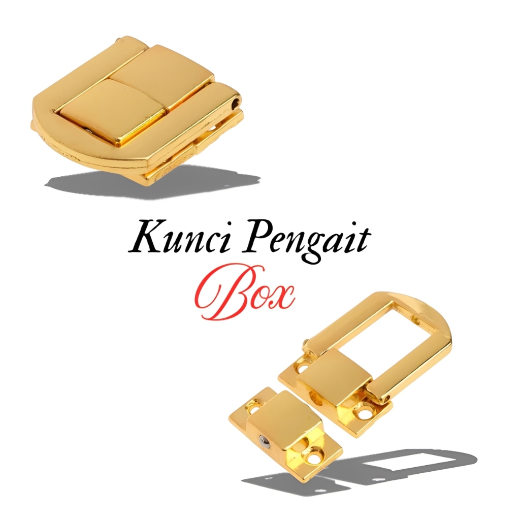 Kunci Pengait box/ kunci kotak perhiasan (Warna Emas)