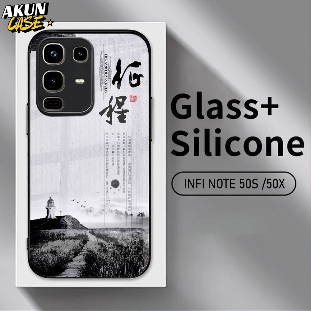 (B131) Softcase Kaca Acrilik For IINFINIX NOTE 50 50S 50X 50 PRO   - AkunCase