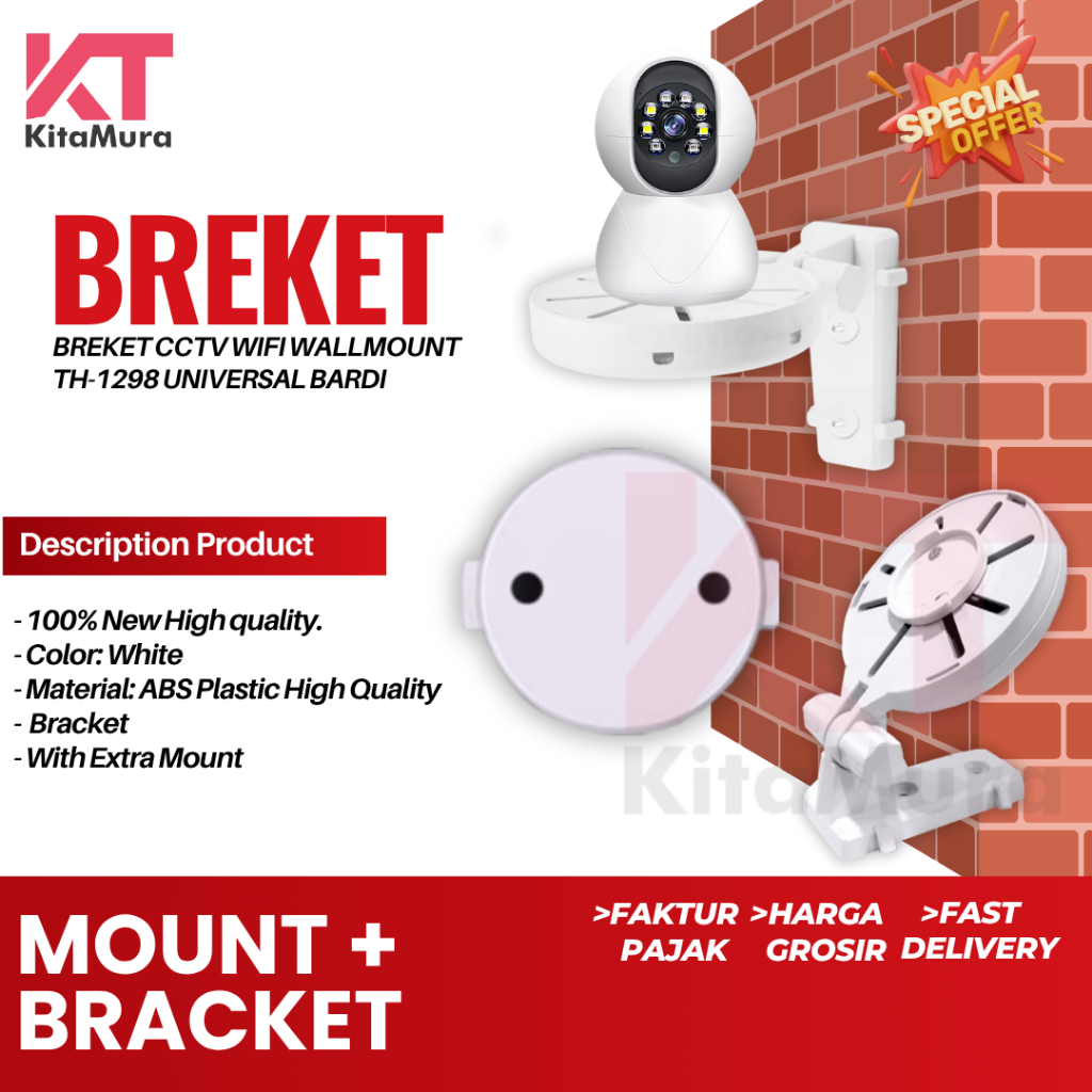 Bracket IP Camera Dome, Bracket CCTV Camera Dome Indoor