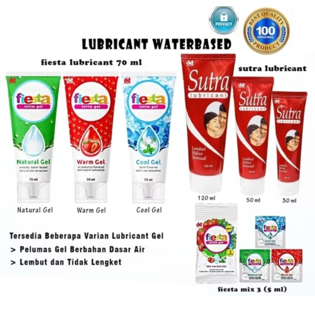 Sutra Fiesta Lubricant Pelumas Waterbased Strawberry Natural 50ML 50 ML Aloe Vera Aloevera 100 100ML