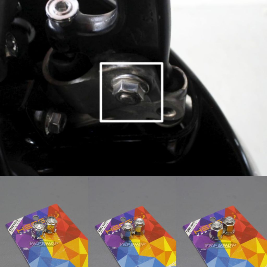 SEPASANG MUR HANDLE REM MODEL TOPI MIO SPORTY SMILE FINO NOUVO SOUL PROBOLT STAINLESS ORIGINAL HENG 