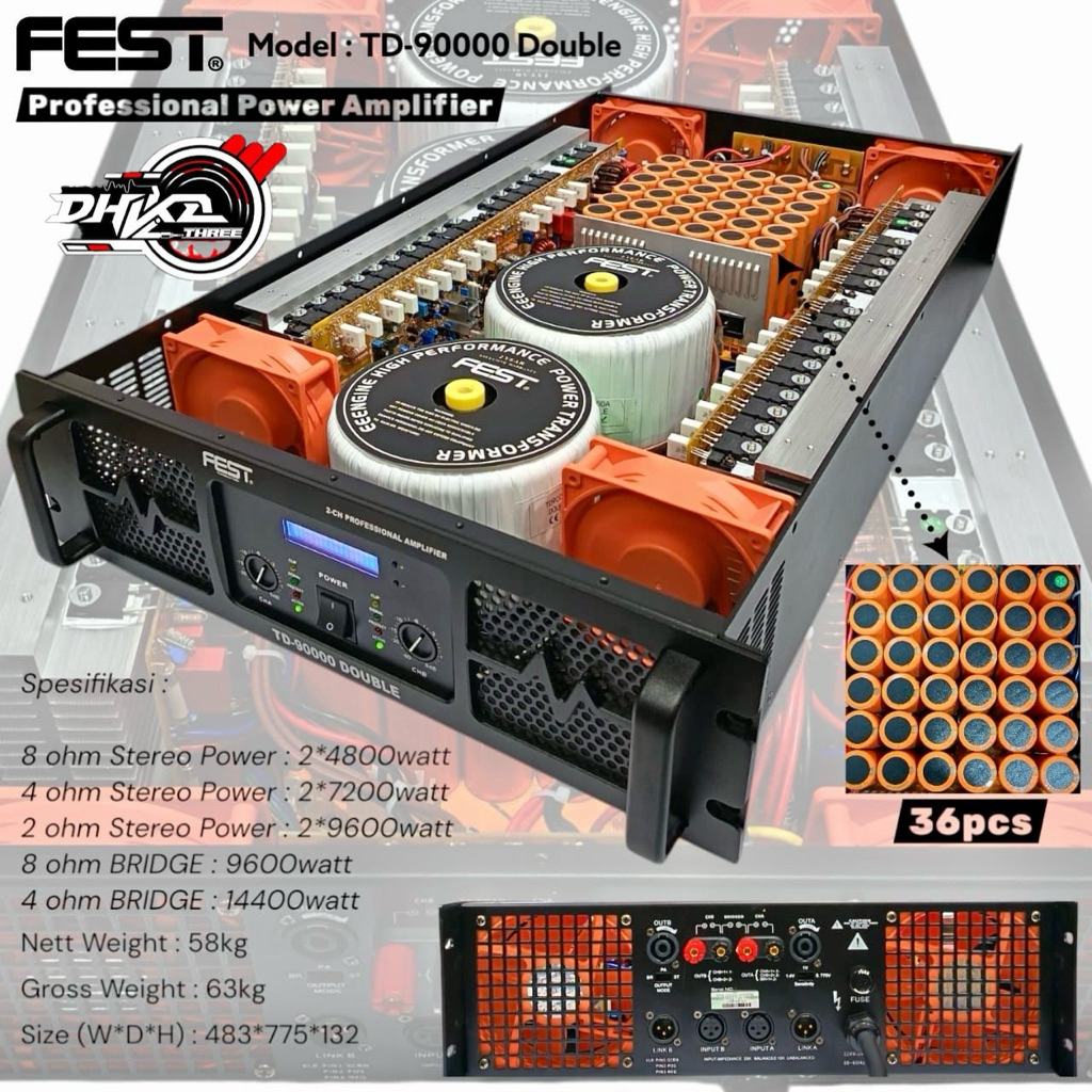 POWER AMPLIFIER FEST TD 90000 DOUBLE TRAFO / Power Fest TD 90000 DOUBLE TRAFO / power fest td 90000 