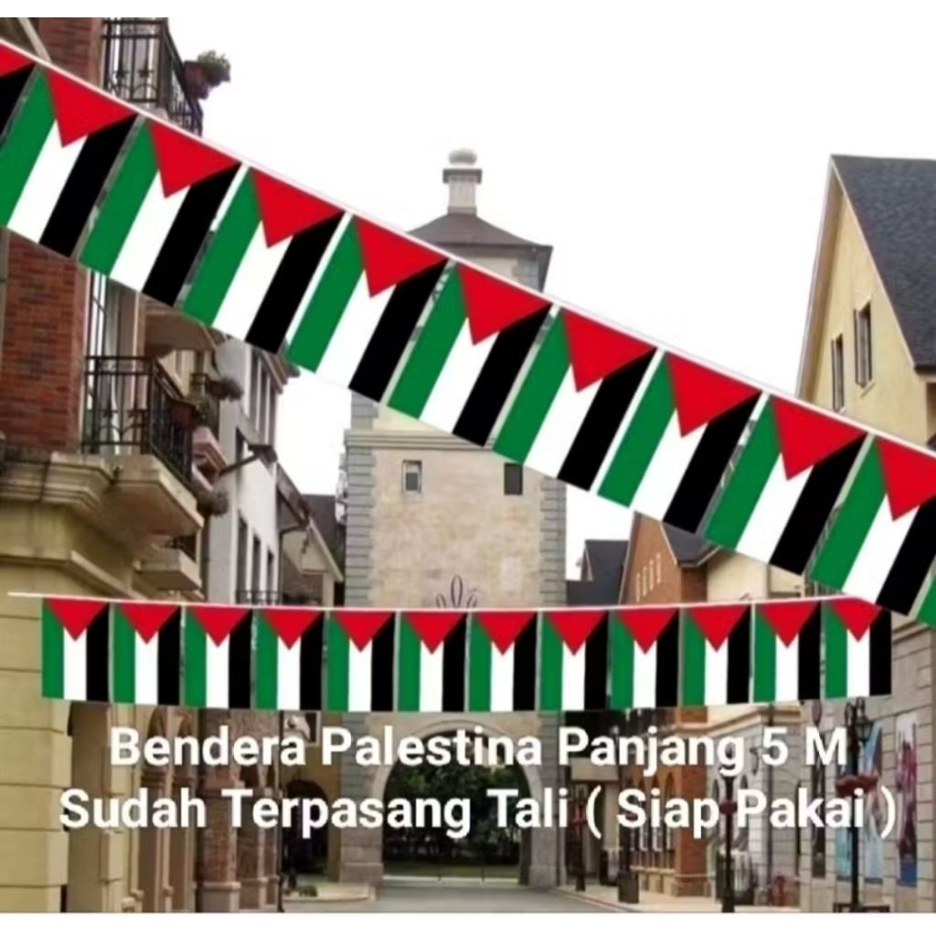 Bendera Palestina Plastik Renceng | Bendera Plastik Palestina Bendera Renceng Palestina