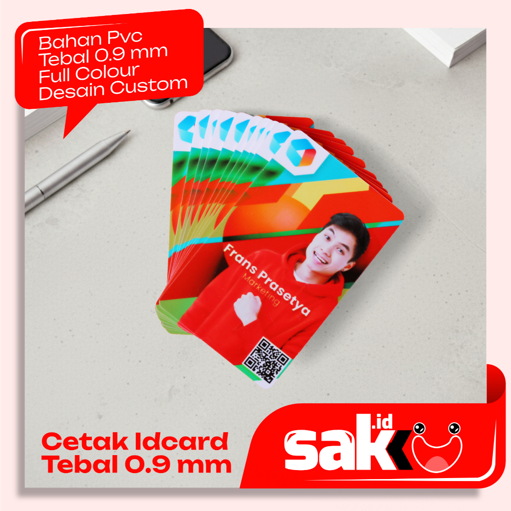 ID CARD CUSTOM 1 & 2 SISI / BAHAN PVC TEBAL 0,9 mm