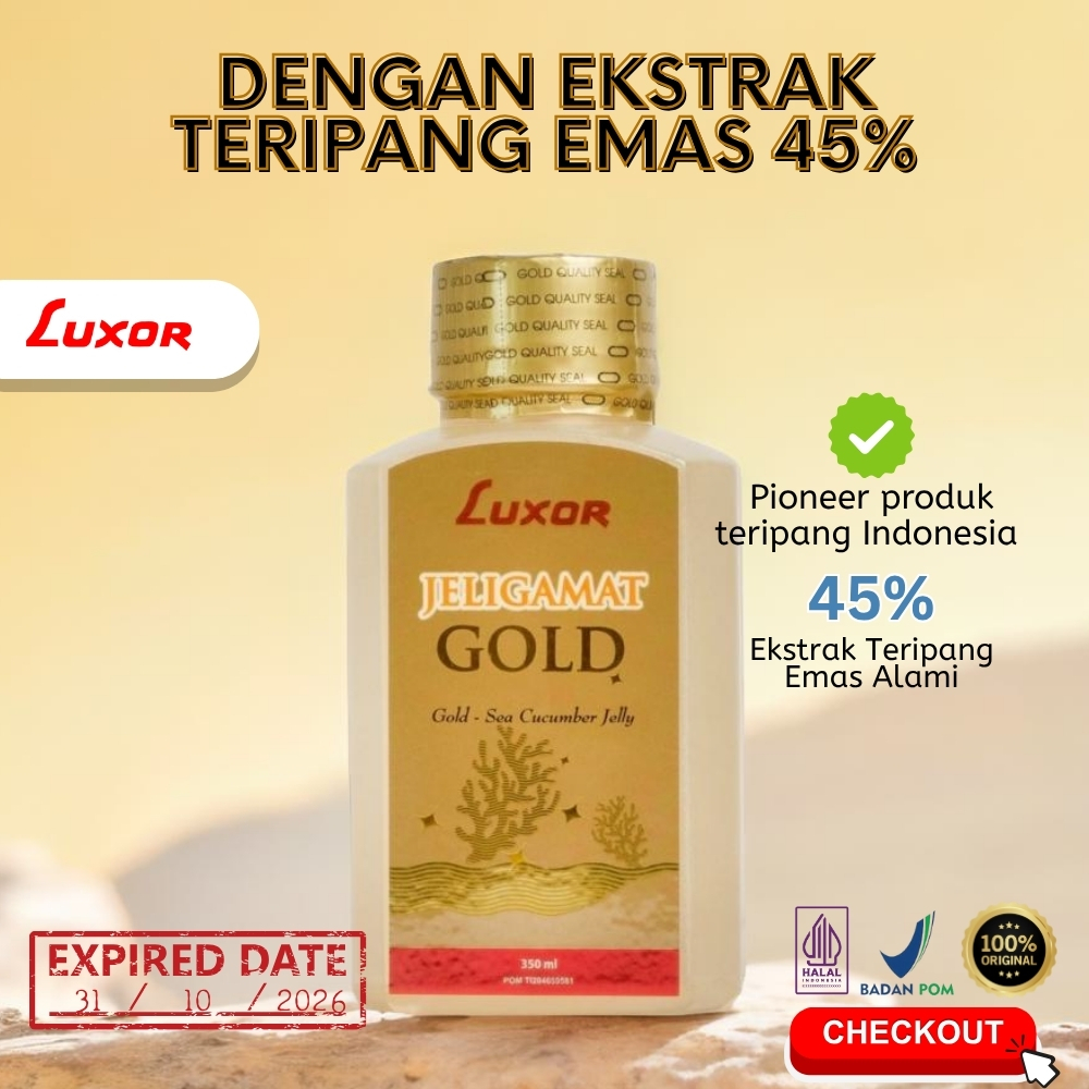 Jeli Gamat Luxor Gold 350ml | Cocok Untuk Asam Urat, Diabetes, Maag/Gerd, Pasca Operasi | 100% ORI