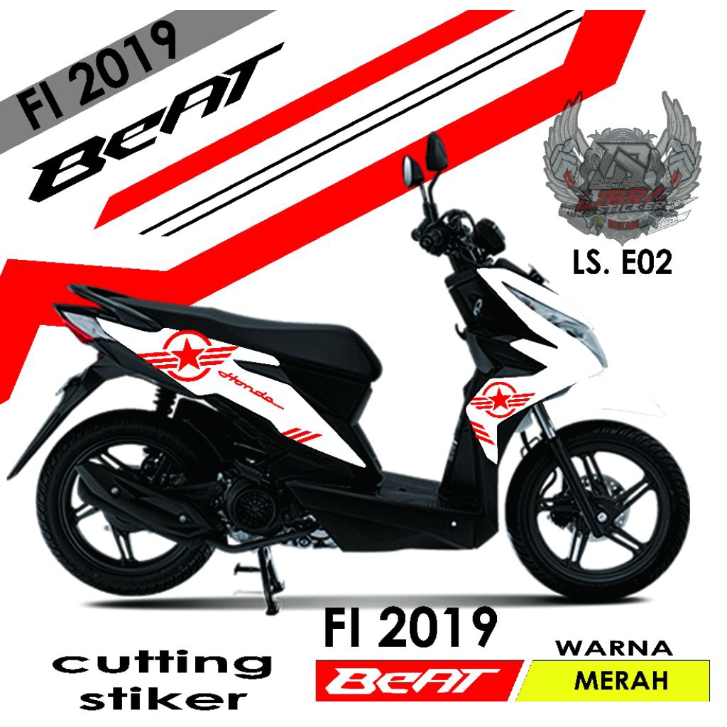 katting stiker Honda Beat Fi All 2019 2020 2021 Cutting stiker Motor  Terbaru variasi motor