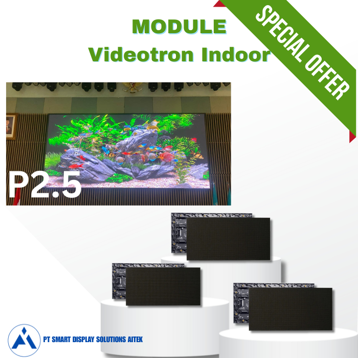 Jual Led Videotron Indoor P2.5 Murah Harga Per Meter Lengkap Kualitas terbaik Module Cabinet Hight Q