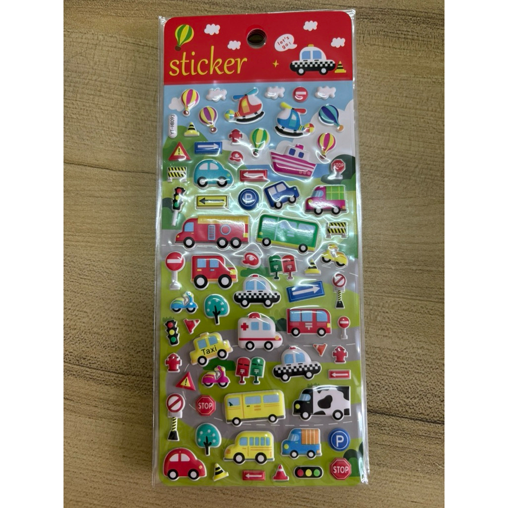sticker stiker anak mainan timbul