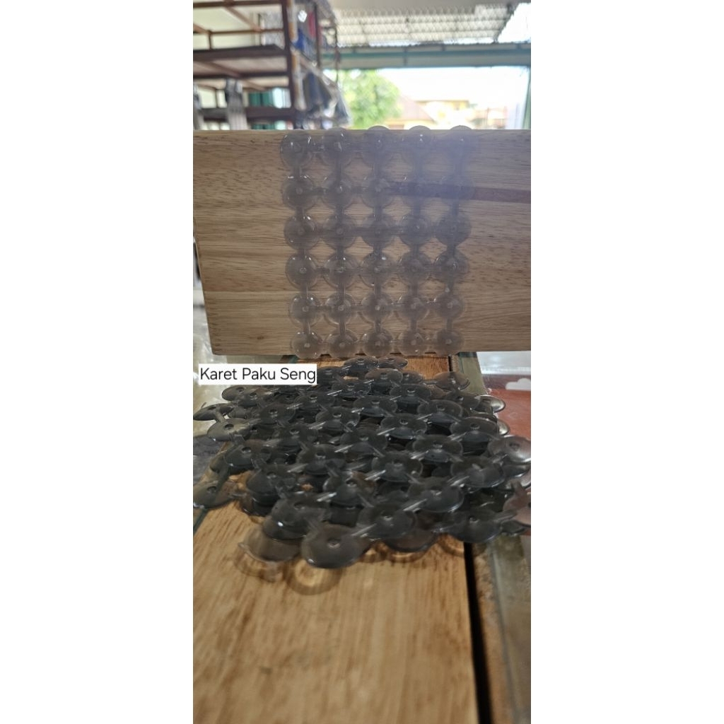 karet paku payung seng asbes bening/transparan 30pcs/lembar