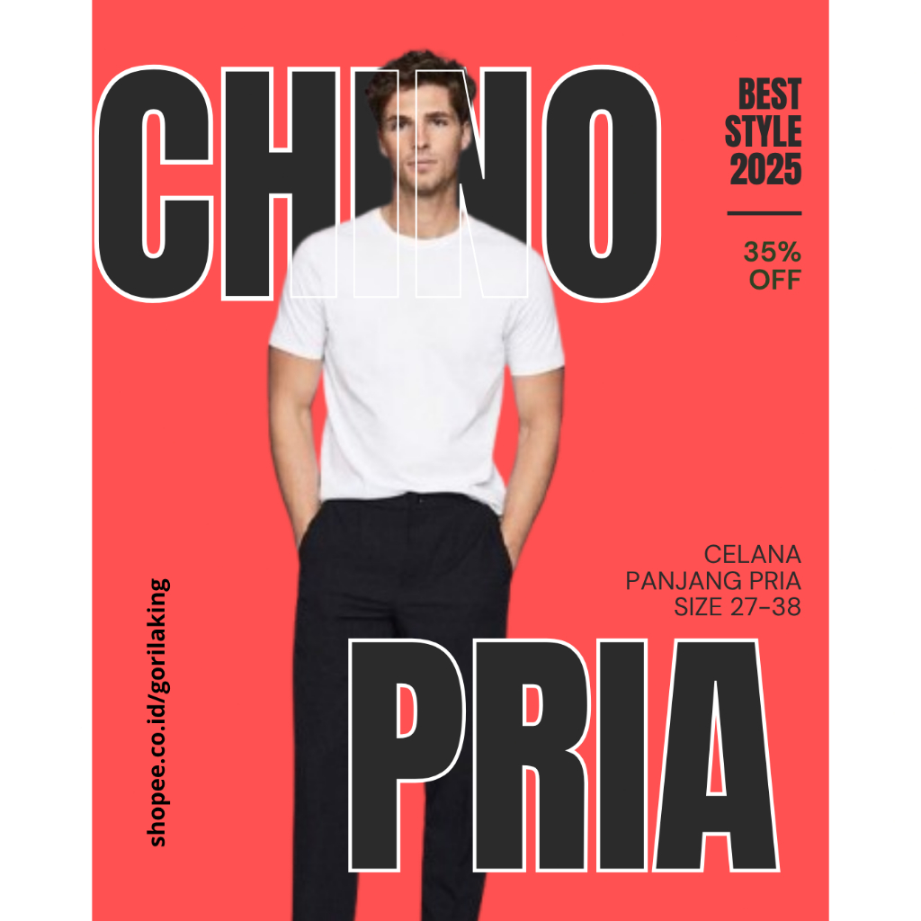 (BISA COD) Celana Chinos Pria - Celana Chino - Warna Cream - Celana Panjang Chinos - CNB