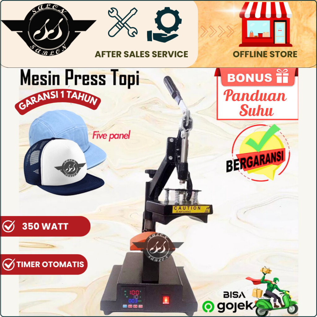 Mesin Press Topi / Heat Press Topi | Sablon DTF , DTG, Sublimasi Transferpaper, Polyflex