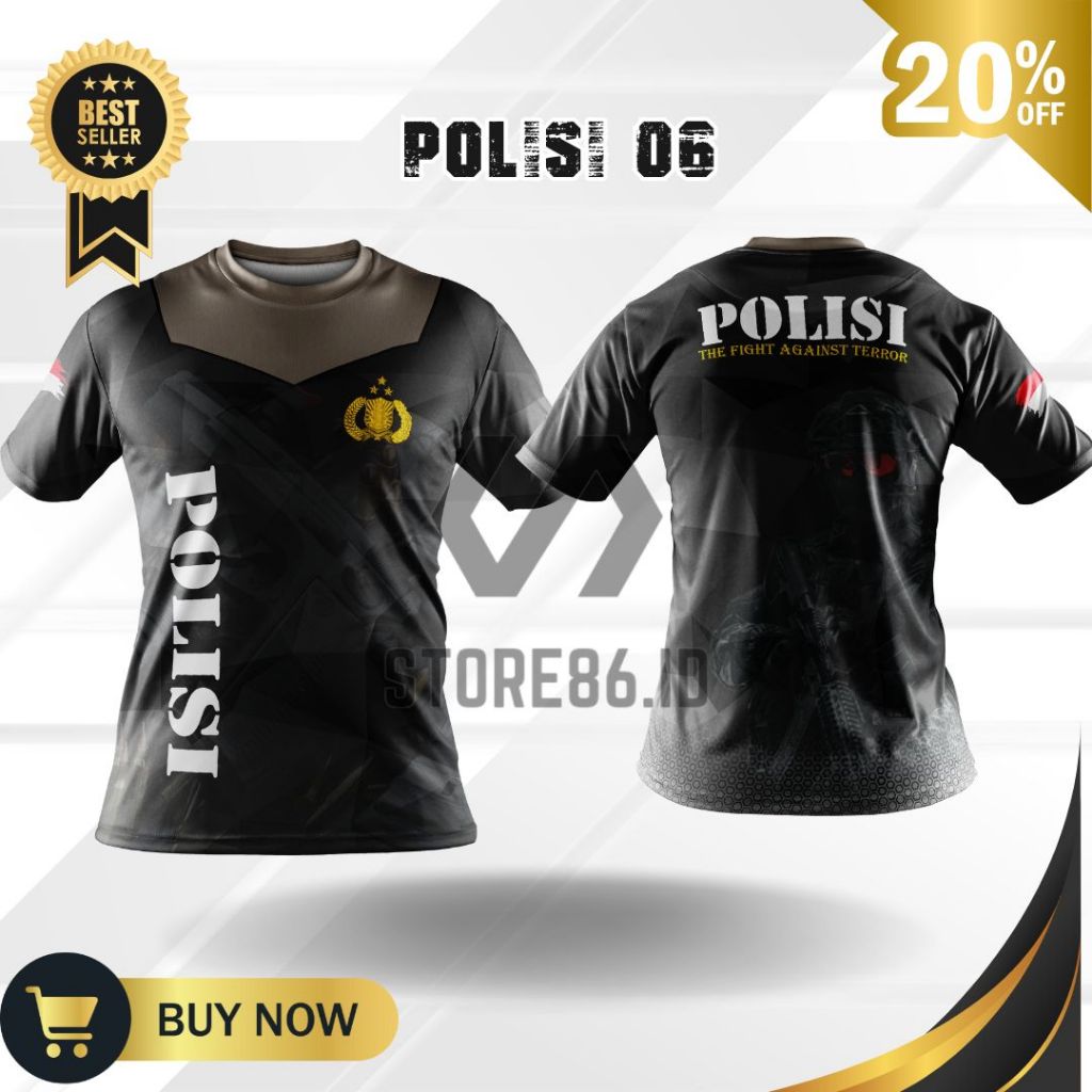 JERSEY POLISI 06 FULLPRINT SUBLIME / KAOS POLISI DRIFIT / JERSEY POLISI  / FULL PRINTING