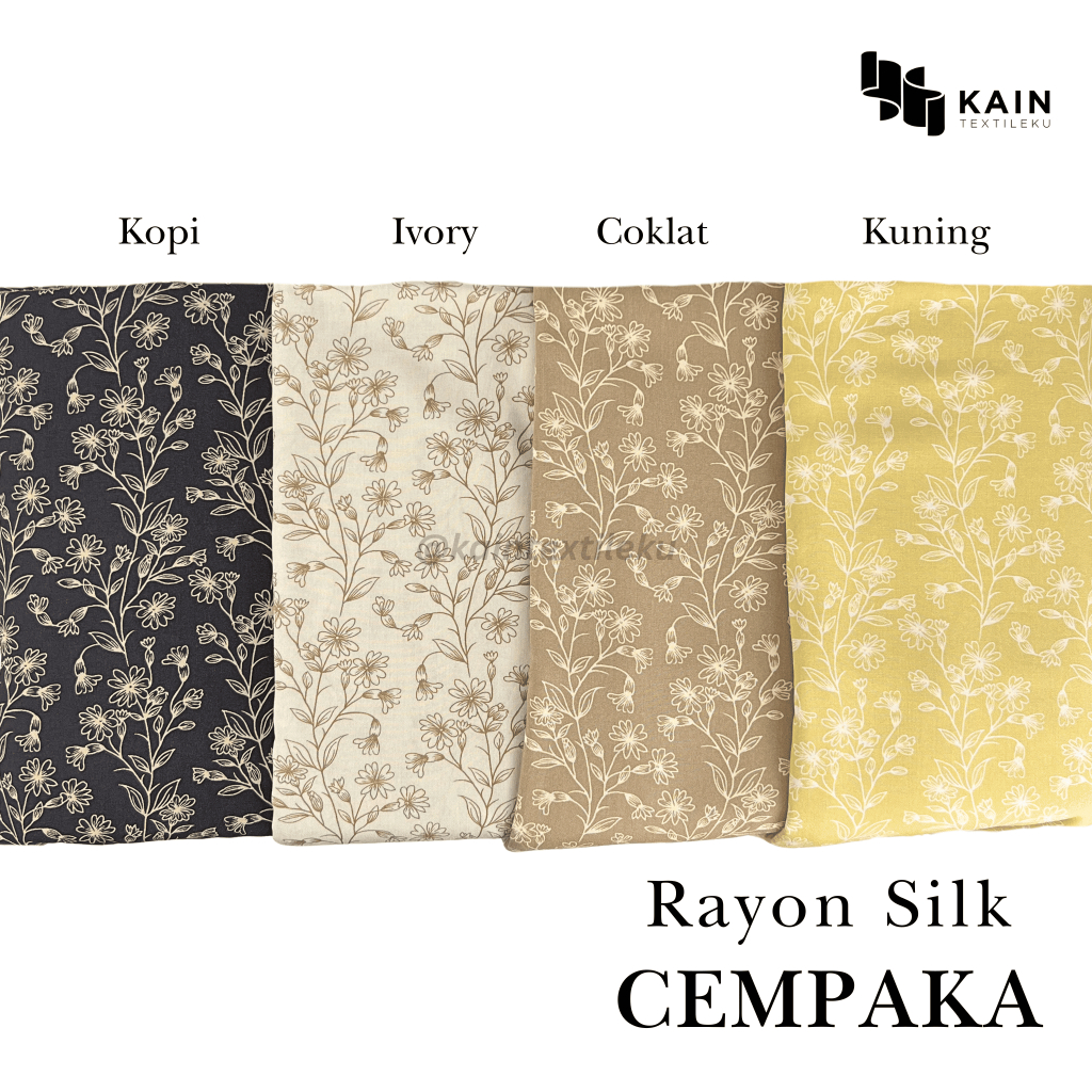 0,5 meter Bahan Kain Rayon Silk Cempaka