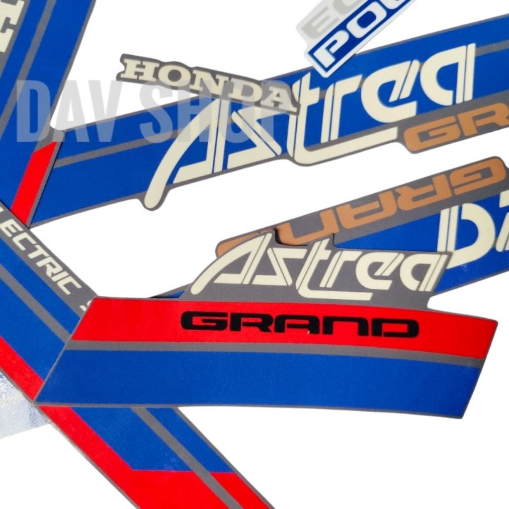 Striping Body Set Astrea Grand Bulus 91/92 1991/1992 Abu-Abu Grey Copy Original Detail Full Laminasi