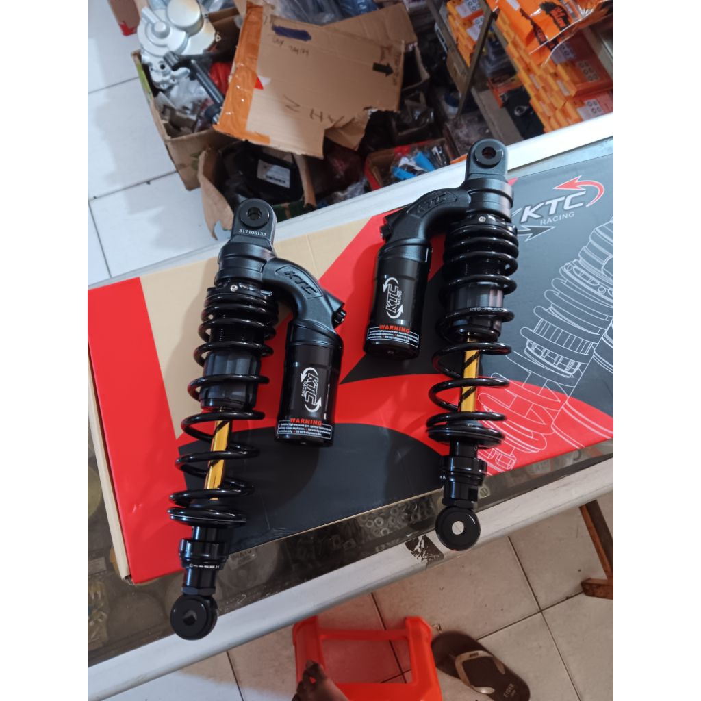 Shockbreaker Shok Belakang KTC Evo 320mm Hitam As Gold CB100 GL MP Tiger Rxking Original
