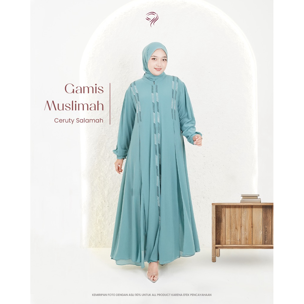 Ray'Sah | Gamis Terbaru Salamah Series | Dress Wanita Muslimah Kekinian yang Stylish dan Anggun - Ba