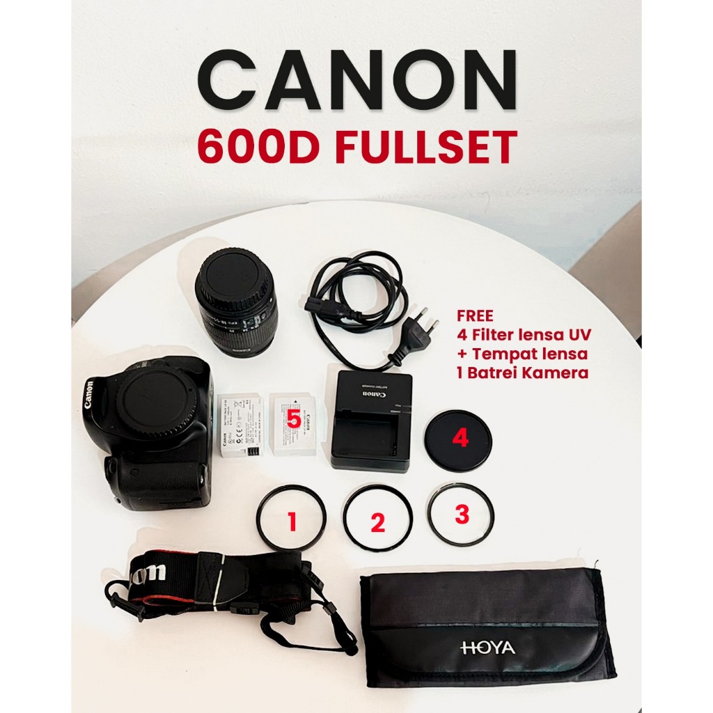 CANON Kamera 600D Camera DSLR Kondisi Bagus (bekas)