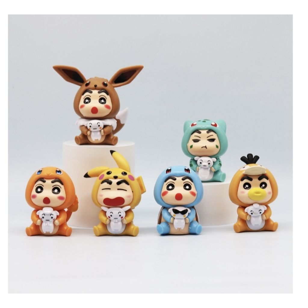 ACTION FIGURE SHINCHAN COSPLAY POKEMON / PIKACHU / SQUIRTLE / BULLBASAUR / CHARMANDER / EVEE