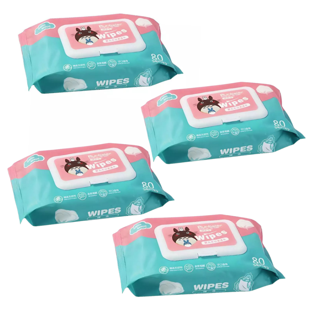 4 pack Isi 80 Pcs Tisu Basah Bayi Tissue basah lembut Tanpa Parfum Pewangi & Alkohol antiseptik tisu
