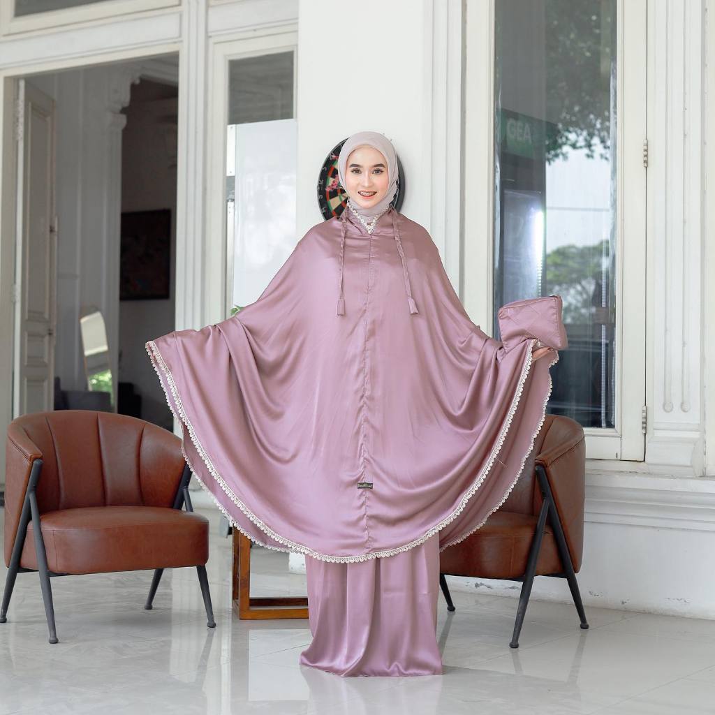 Benang Raja Mukena Silk Renda Premium