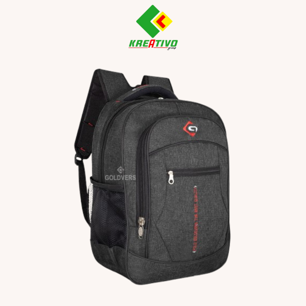 KREATIV_STORE Tas Ransel Sekolah POLO GOLDVERS Backpack Kuliah Laptop Tas Ransel Pria Wanita POLO OR