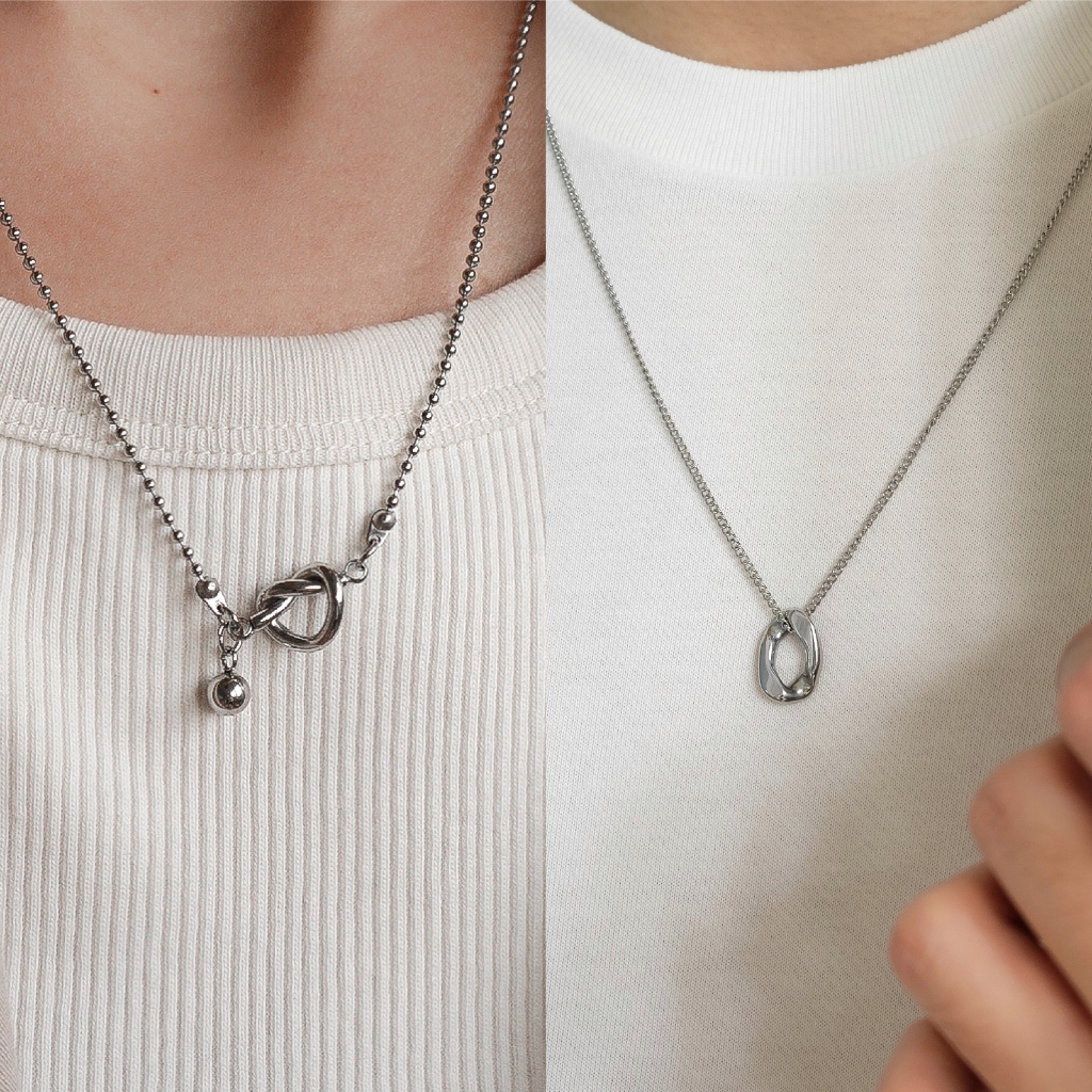 Arnae Archive — Signature Pendant / Promise Knot Neklace — Kalung Couple Unisex Stainless Steel Prem