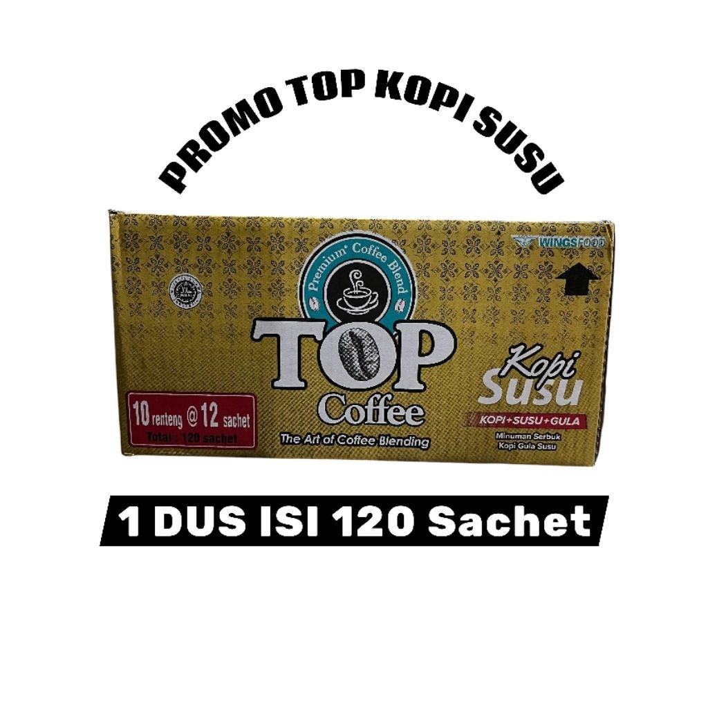 1 DUS TOP Coffee Kopi Susu Top Susu Top Kopi Susu isi 120 PCS
