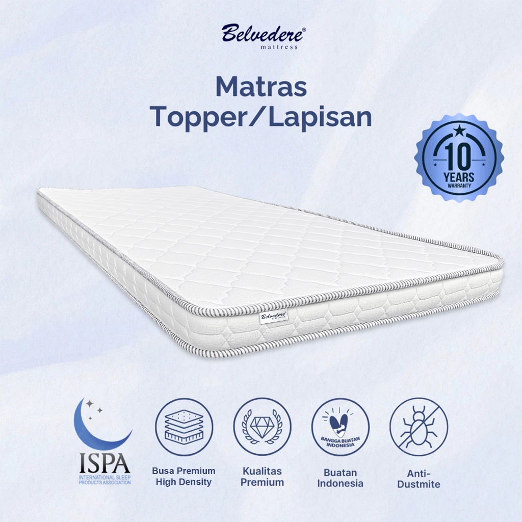 Belvedere Matras Topper / Plushtop Foam Mattress / Lapisan Kasur  - Kasur Busa / Kasur Lantai