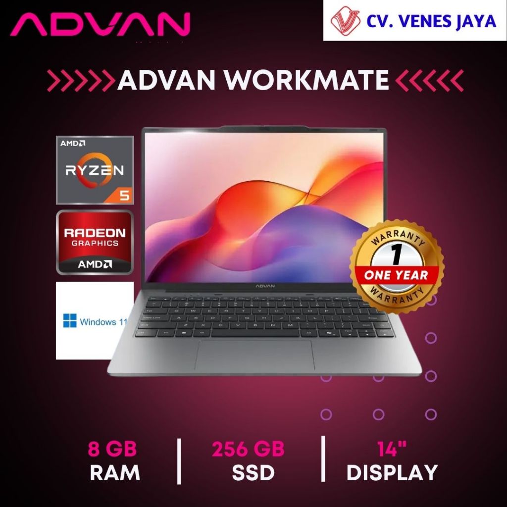 Advan Workmate Ryzen 5 8GB 256GB 14" IPS Win 11