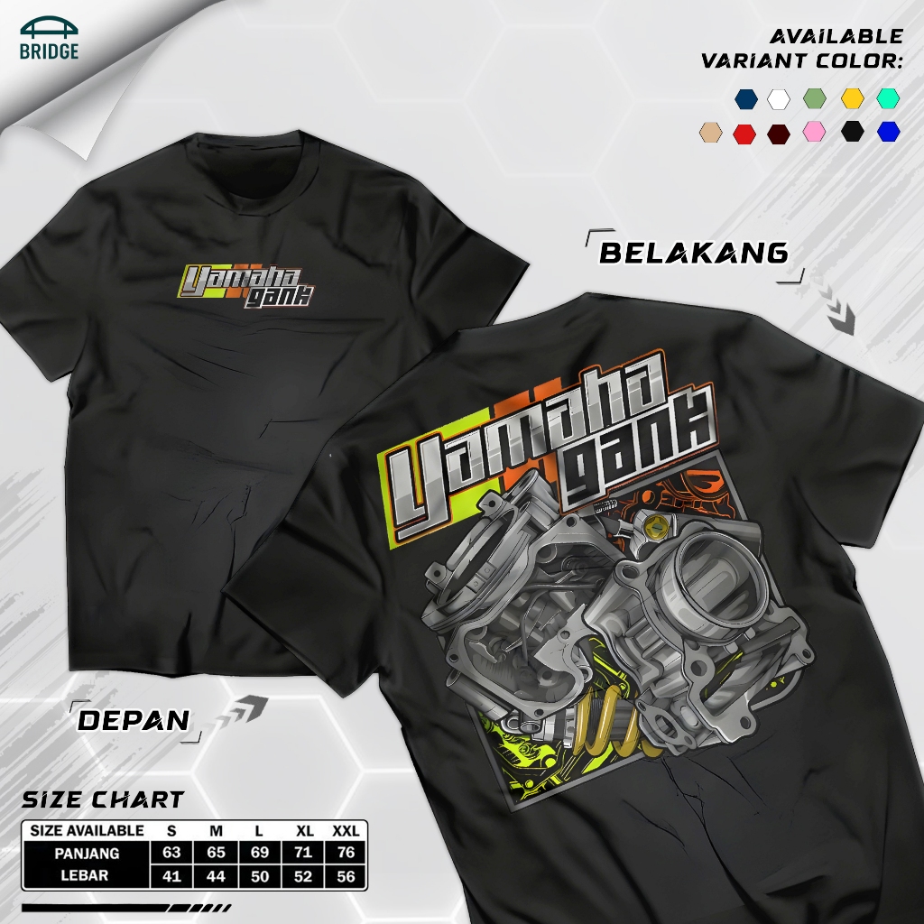 Kaos Yamaha Gank Baju Distro Katun Premium kaos Bridge