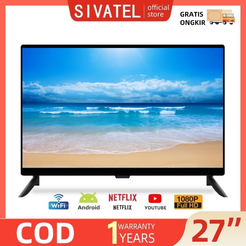 Sivatel Smart TV 27 inch Smart TV Digital TV FHD Televisi-Garansi 1 Tahun