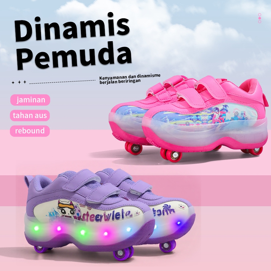 Matougui sepatu roda anak power lnline skate/power roller skate/sepatu roda bajaj-LED/sepatu roda/se