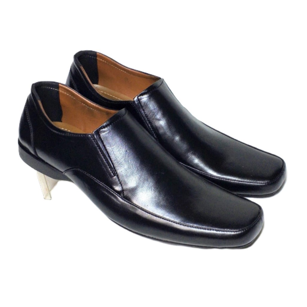 Pantopel Pria Kulit Asli / Sepatu Kerja Elegan Sol Karet Anti Licin / Pantofel Cowok Nyaman Dipakai