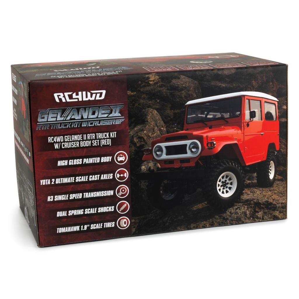 RC4WD GELANDE II RTR  SCALE 4WD CRAWLER W/ CRUISER BODY SET (RED) 2.4GHz REMOTE CONTROL