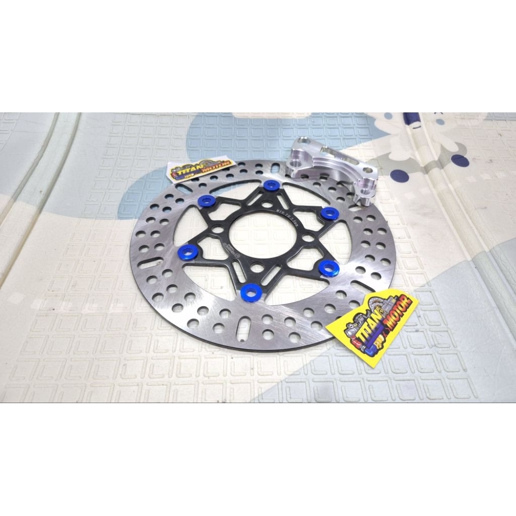 paket piringan cakram 220 plus breket 220mm motor mio sporty 5tl