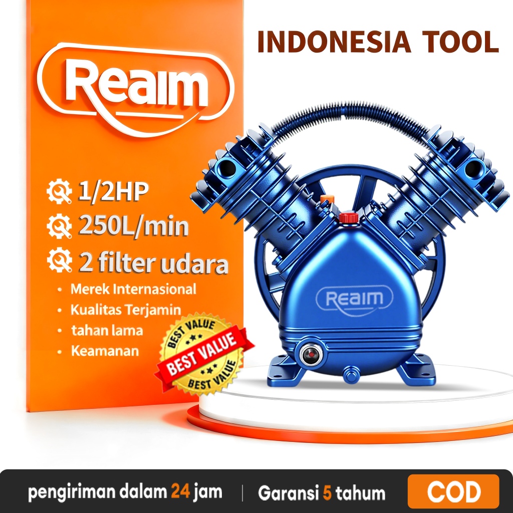 REAIM Kepala Bare Compressor Compressor Head Compressor Matrix 1/2" 1/2" HP Matrix