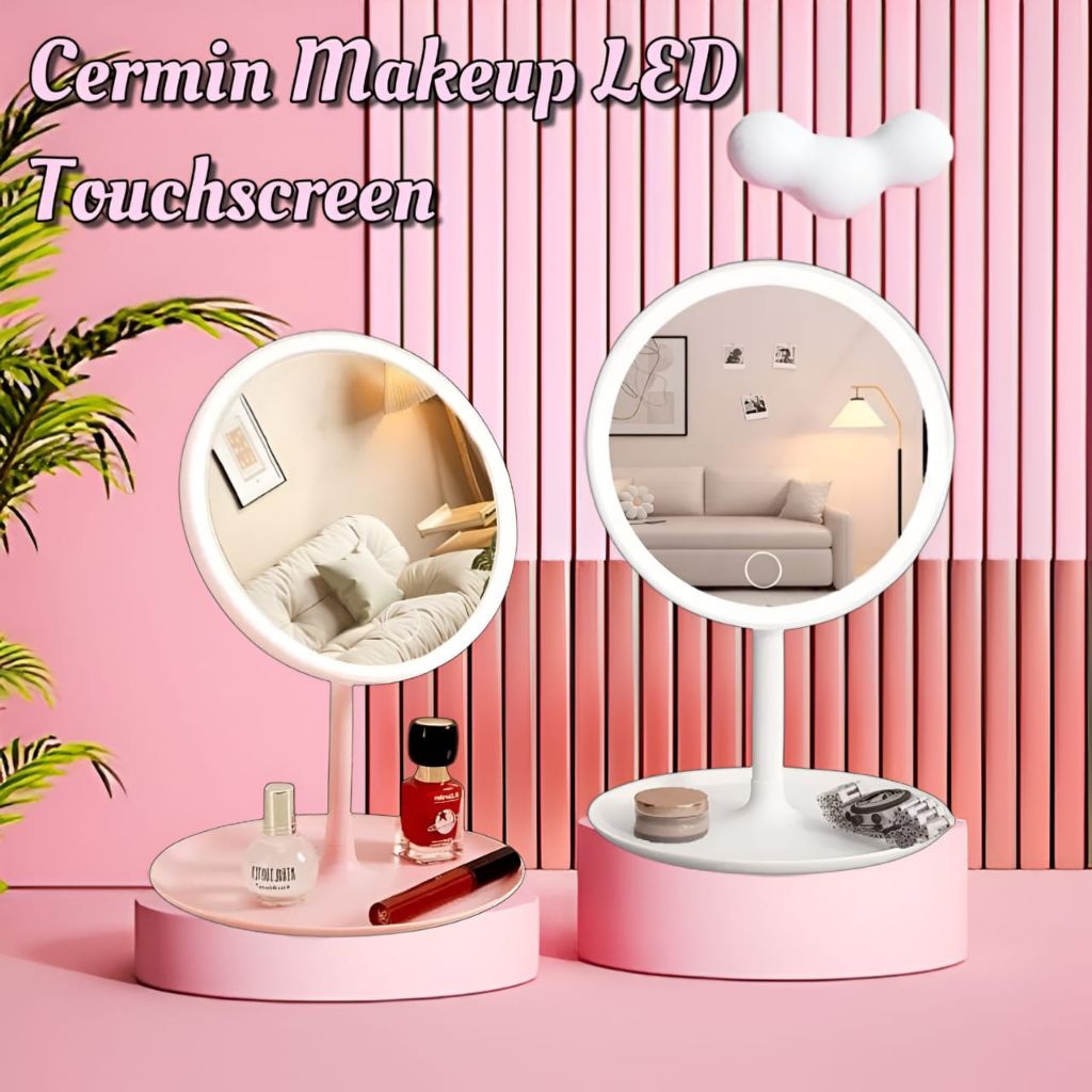 Dekstop LED Mirror Makeup Mirror Light Led Cermin Rias Makeup LED