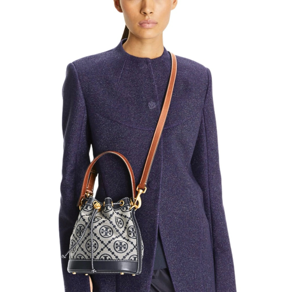 Tory Burch T Monogram Jacquard Bucket Bag