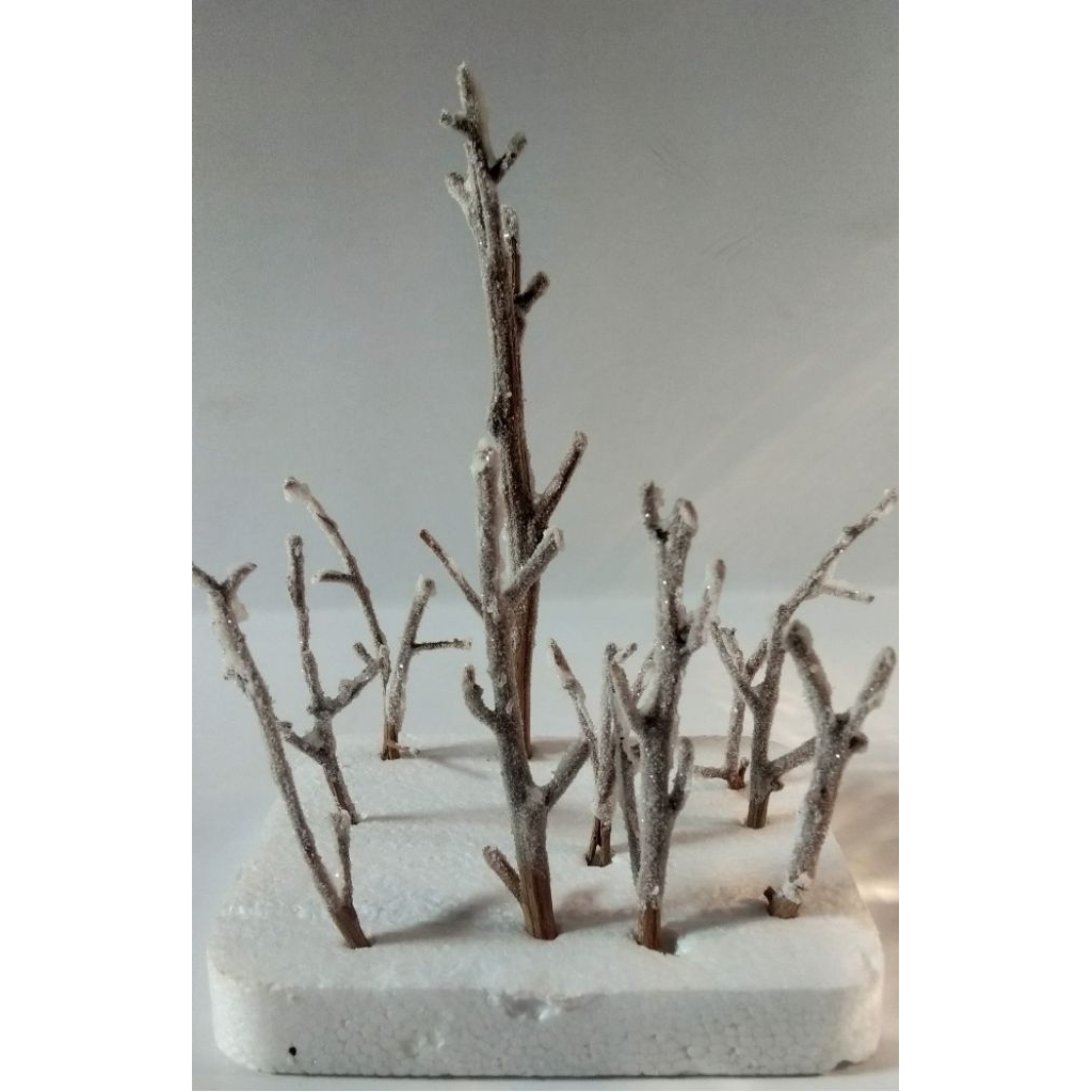 Ornamen pohon salju indah musim dingin | Ornamen pohon salju maket