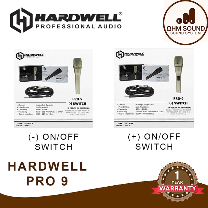 PROMO Hardwell Pro 9 Microphone Mic Mik Mirophone PRO9 HARDWELL / Mic Hardwell Pro 9 MURAH ORIGINAL