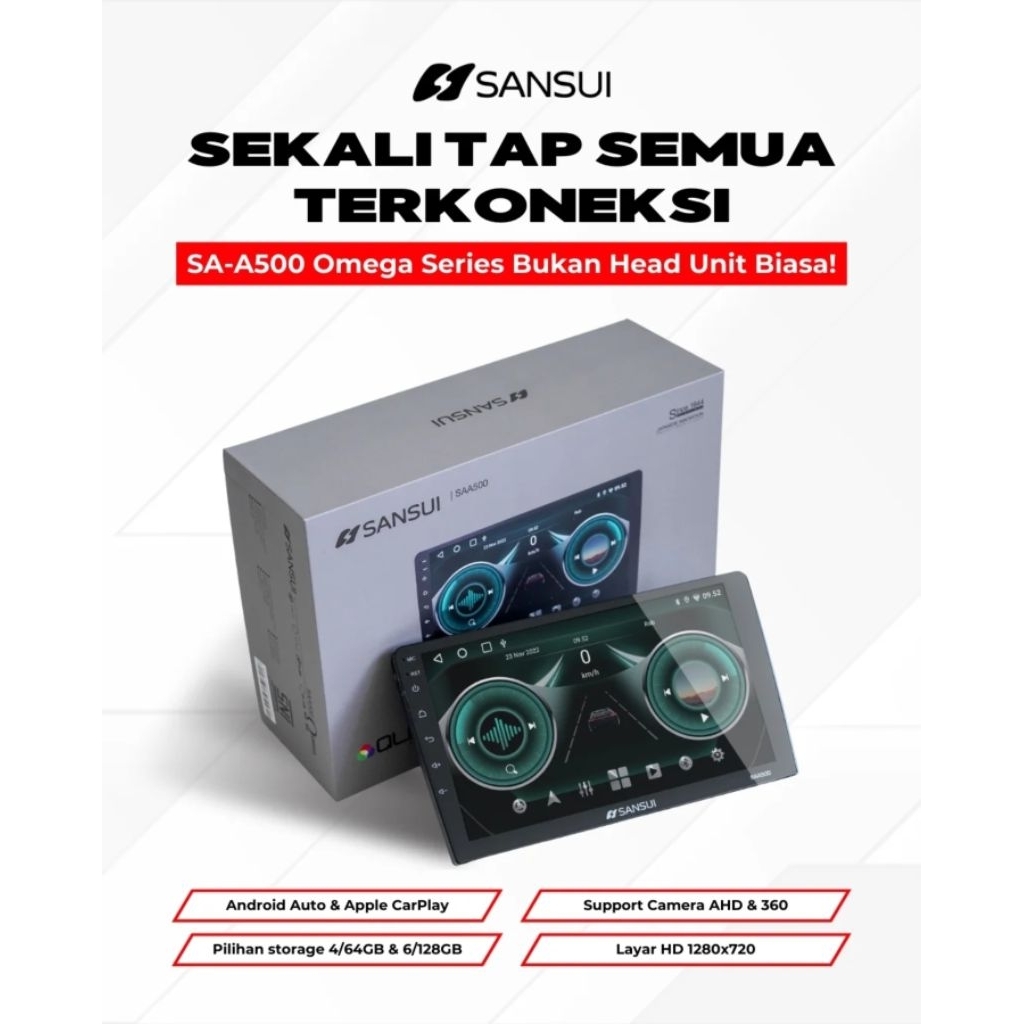 HU Android Sansui OMEGA 9inch Ram 4/64 Support 360