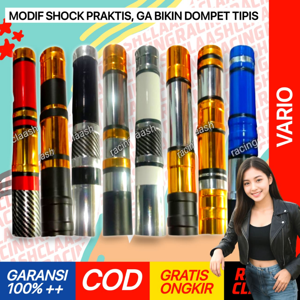 Racing Claash Cover Shock Sok Shok Depan Vario 150 125 160 110 Fi Abs Cbs New Old Karbu Depan